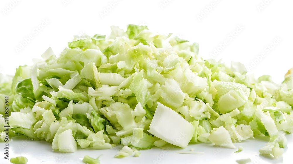 Chopped Lady�s finger isolated in white background Chopped Lady�s finger isolated in white background