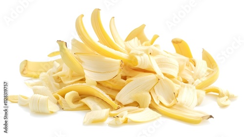 Chopped Raw Banana Flower isolated in white background