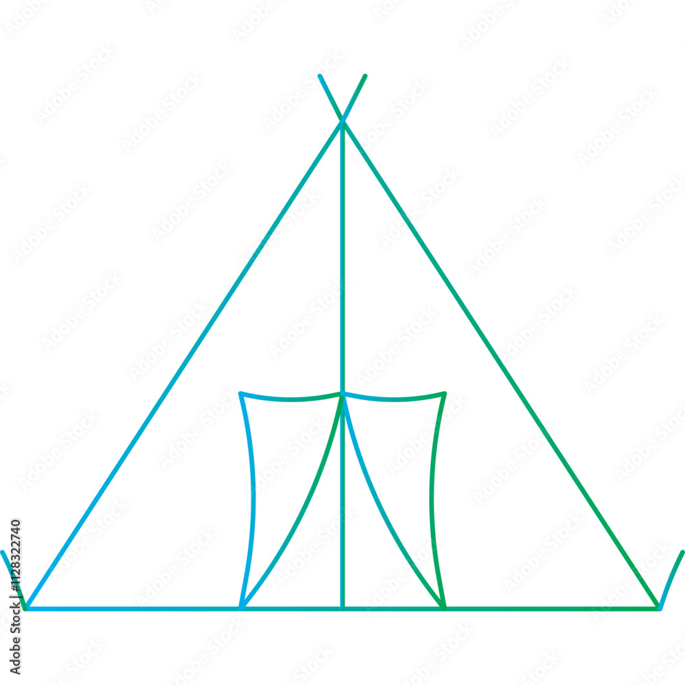 Camping Tent icon single vector illustration Camping Tent icon single vector illustration