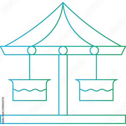 Carousel icon single vector illustration