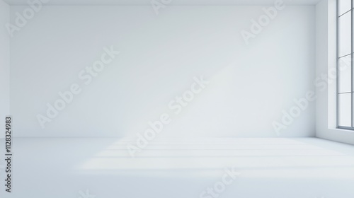 Wallpaper Mural A minimalistic white room with large windows allowing natural light. Torontodigital.ca