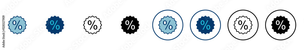 Obraz premium Discount icon vector isolated on white background. Discount tag icon.