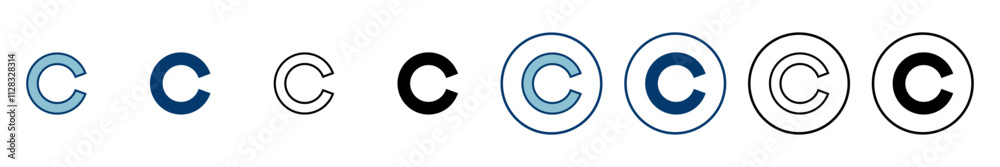 Copyright icon vector isolated on white background. copyright symbols Copyright icon vector isolated on white background. copyright symbols