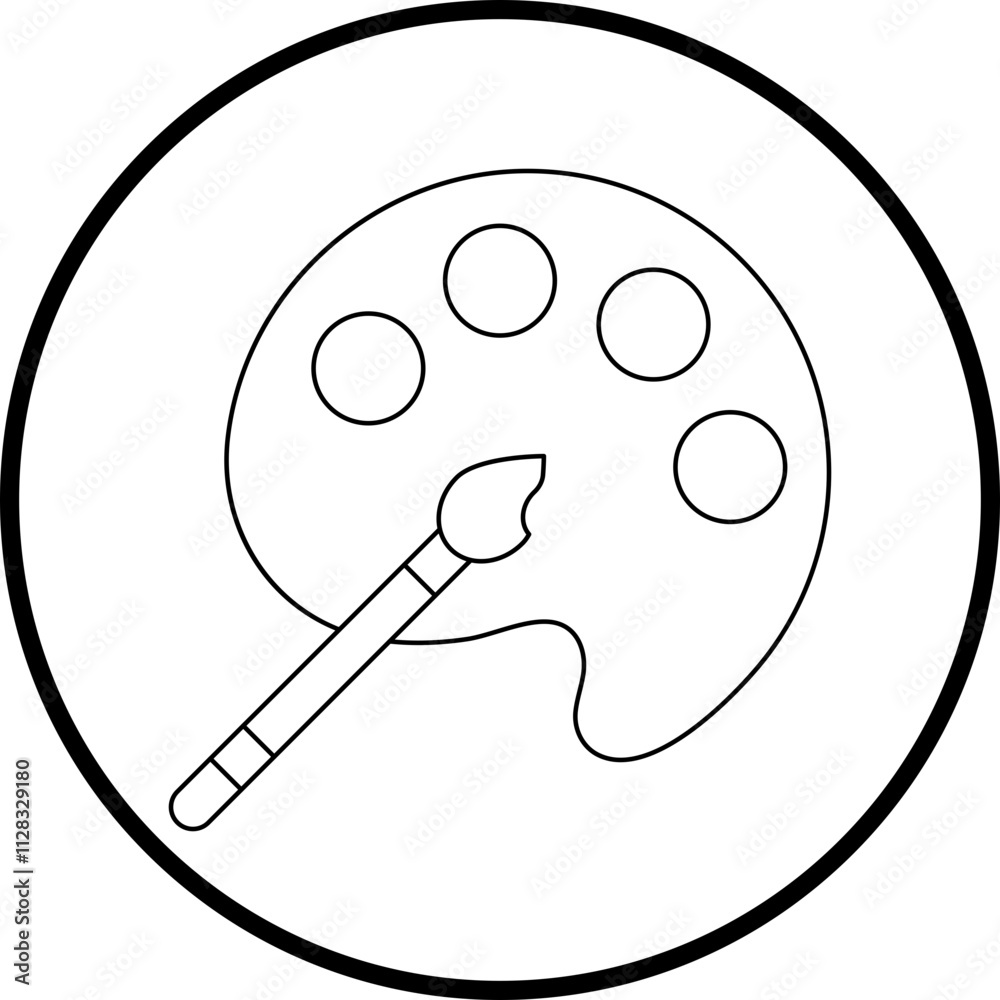 Paint Palette icon single vector illustration Paint Palette icon single vector illustration