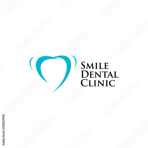 A clean, friendly, and professional logo for a dental clinic, with a focus on oral care, healing, and smile aesthetics. The logo is designed to convey trust and health, making it inviting for patients