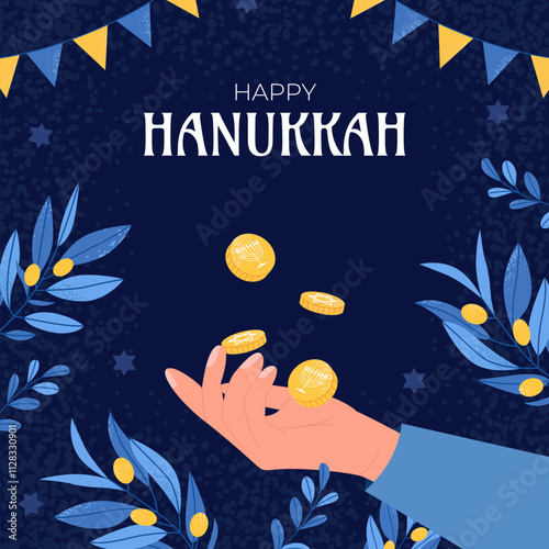Happy Hanukkah Post Template