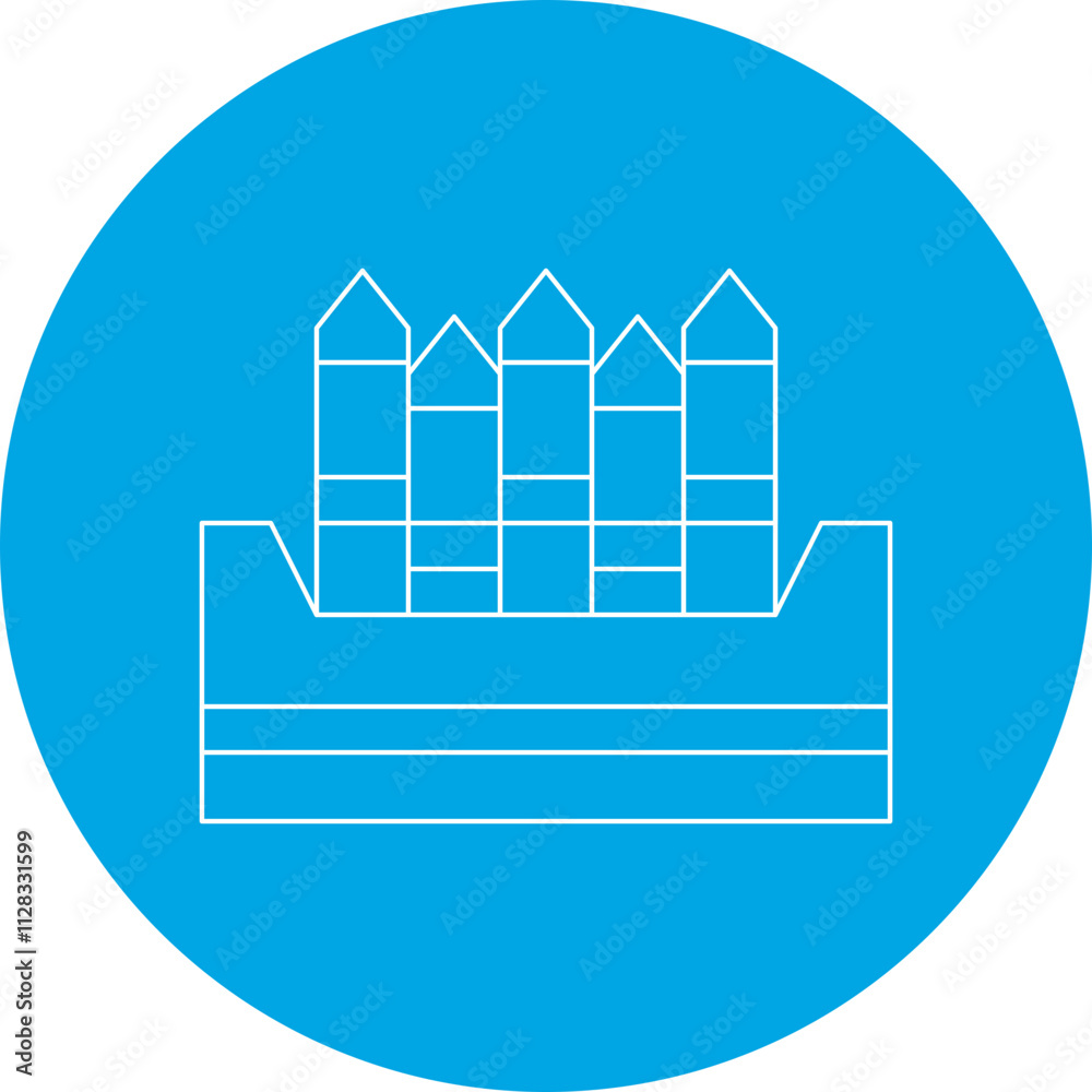 Crayon icon single vector illustration Crayon icon single vector illustration