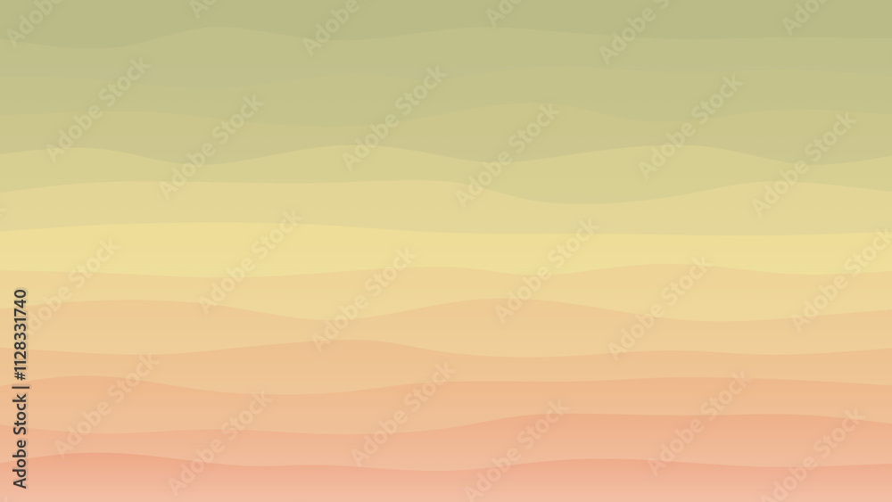 Fototapeta premium Olive green and pink coloured wave patterned background with a flowing design