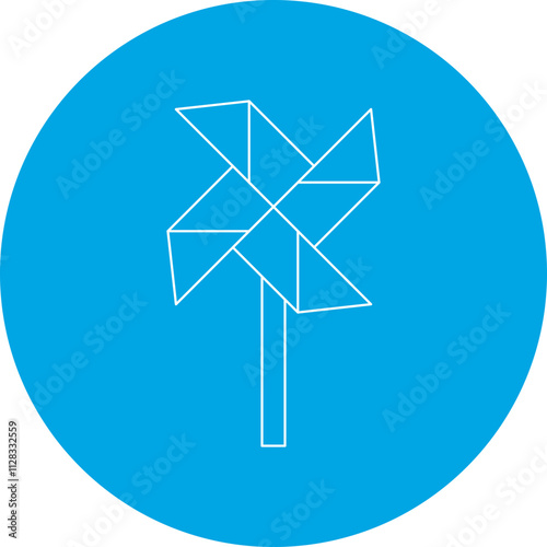 Pinwheel icon single vector illustration