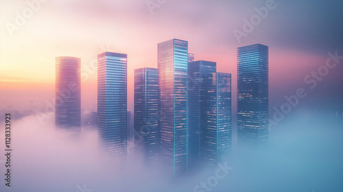 Digital Towers in a Twilight Fog A Vision of the Future