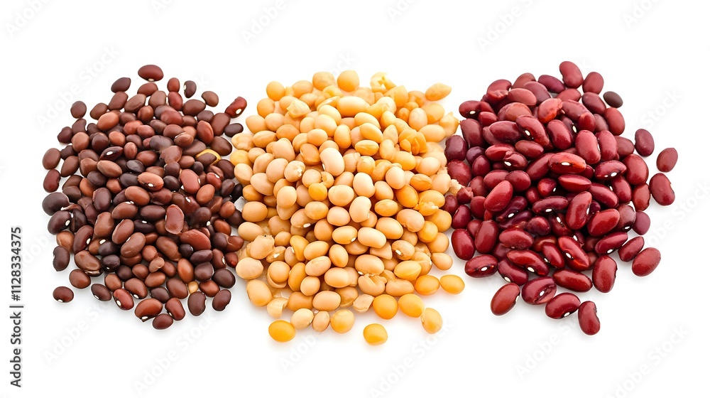 Chopped Beans isolated in white background Chopped Beans isolated in white background