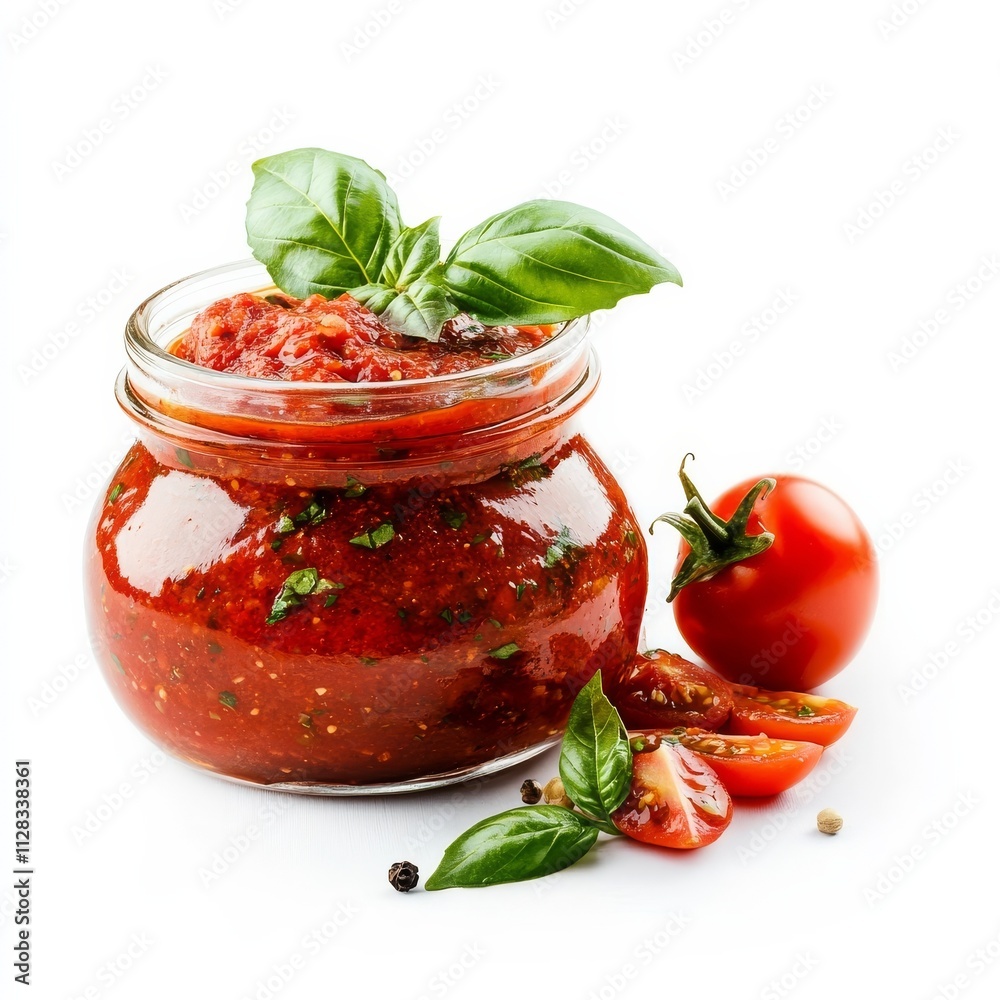 Tomato sauce jar, white Tomato sauce jar, white