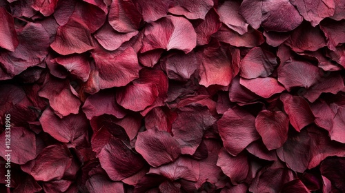 A Collection Of Deep Red Rose Petals