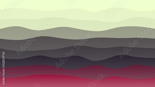 Vine, skin and black coloured wave patterned background with a flowing design
