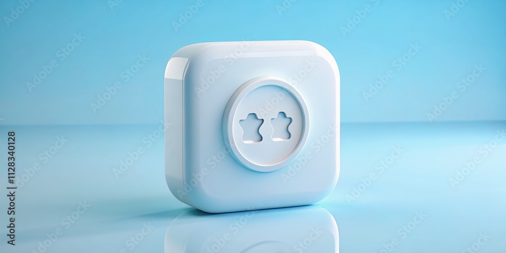 3D Apple Password App Icon - Pale Blue Background - High Quality AI Photo 3D Apple Password App Icon - Pale Blue Background - High Quality AI Photo
