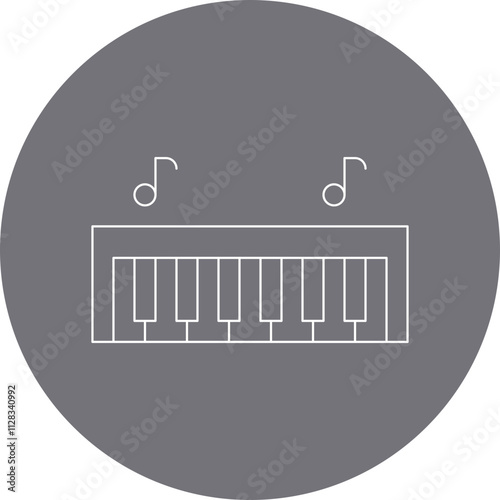 Piano icon single vector illustration