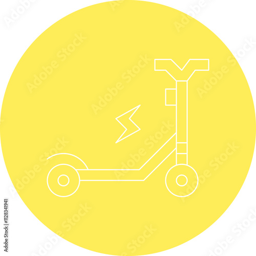 Kick Scooter icon single vector illustration