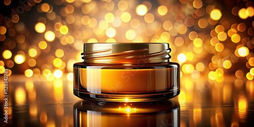 Amber Glass Jar Mockup - Face Cream Body Oil Packaging Design Inspiration photo