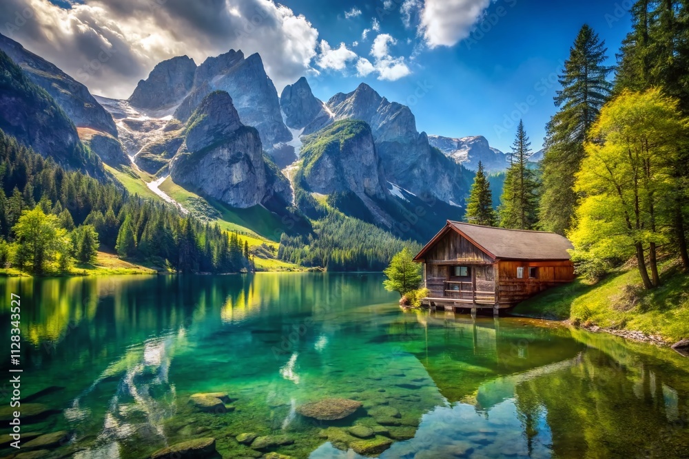 Fototapeta premium Beautiful Vacation AI Photo - Summer Holiday Scenery