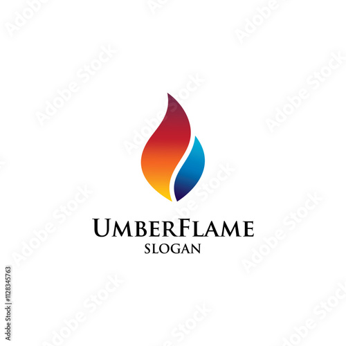 A striking logo with an umber flame motif, representing power and energy for dynamic brands.