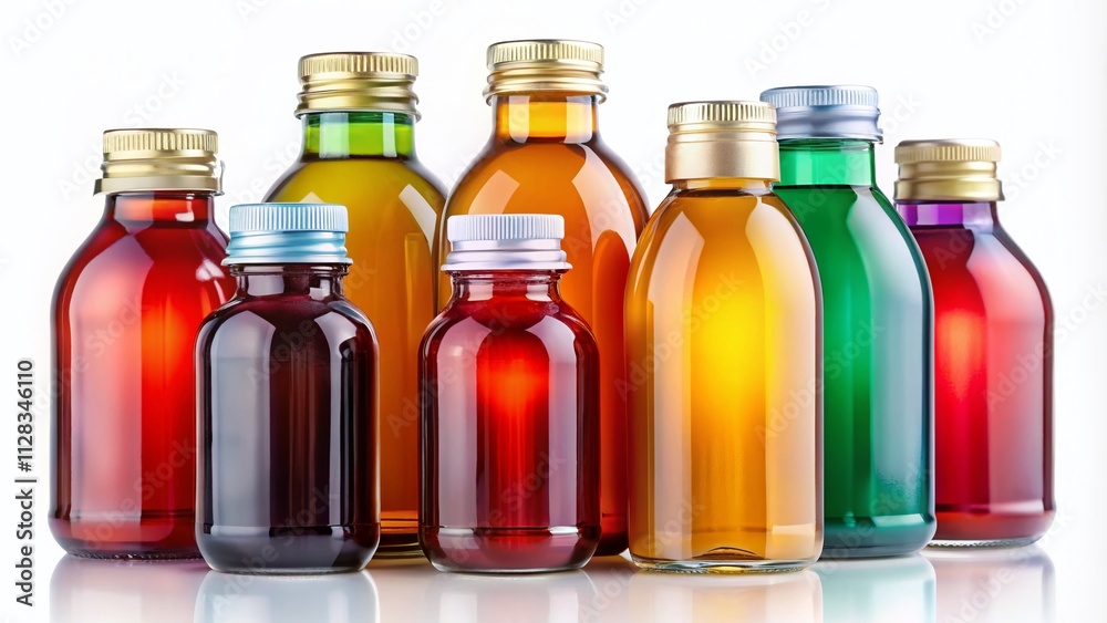 Cough Syrup Bottle Illustrations - Web Design Icons Cough Syrup Bottle Illustrations - Web Design Icons