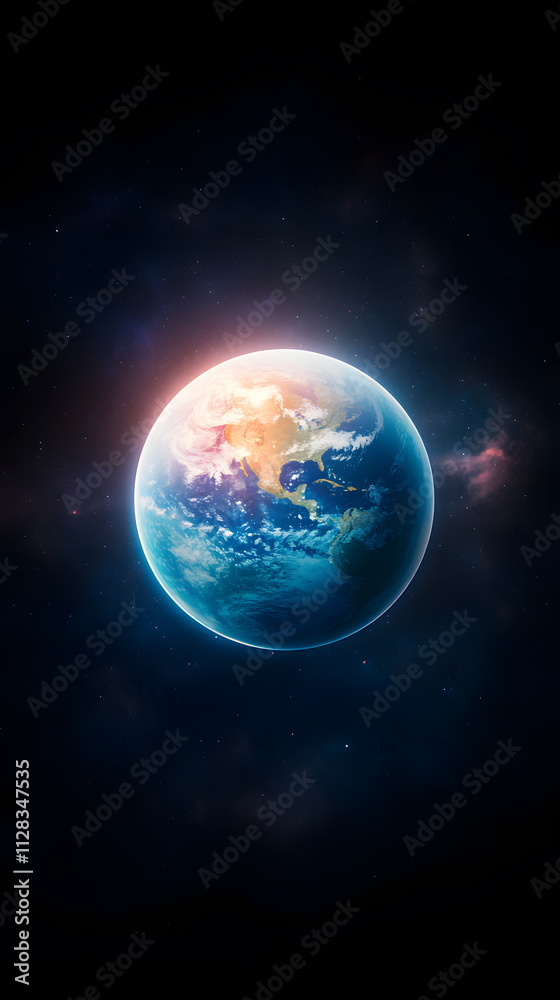 Fototapeta premium Exploring the planet a stunning view of earth from space cosmic beauty and celestial wonders vibrant universe perspective