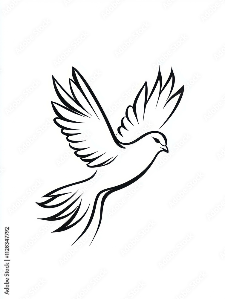 A bird in flight. AI. A bird in flight. AI.