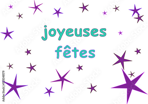 illustration conception graphique joyeuses fêtes aux couleurs originales photo