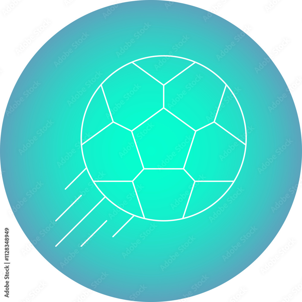 Fototapeta premium Football icon single vector illustration