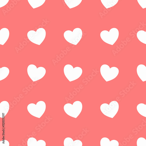 Valentine Seamless Pattern with Hearts