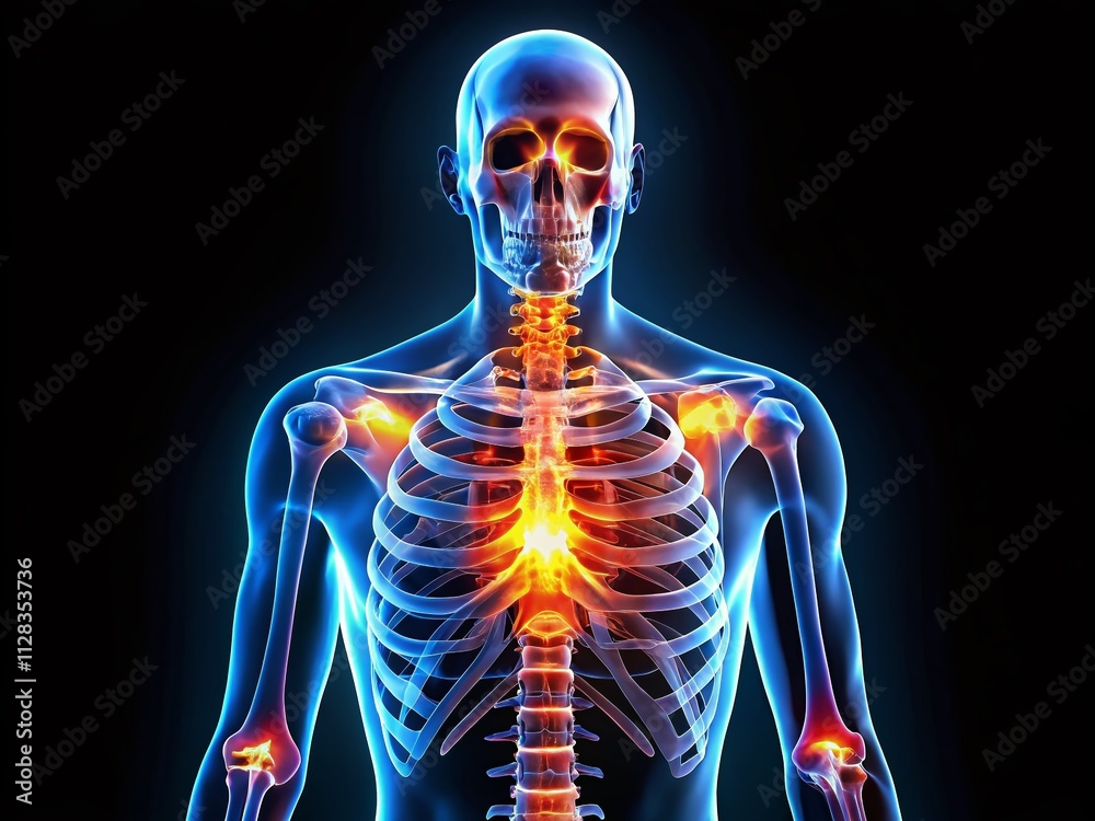 Medical X-Ray Skeleton Fractures - AI Generated Diagnostic Image Medical X-Ray Skeleton Fractures - AI Generated Diagnostic Image