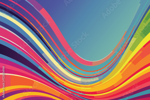 Colorful Abstract Stripe Pattern Background with Vibrant and Dynamic Design