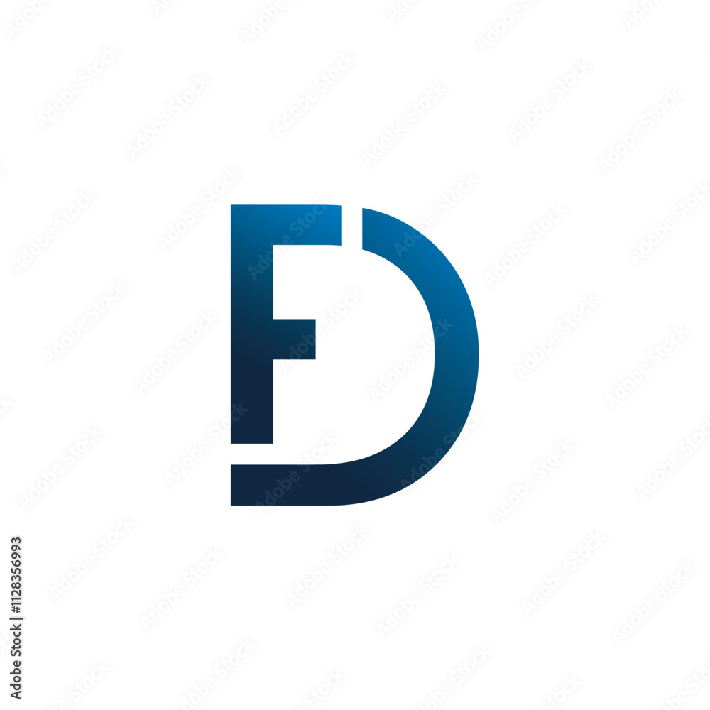 A modern monogram showcasing the letters FD with sleek, bold typography for a versatile and professional brand identity. A modern monogram showcasing the letters FD with sleek, bold typography for a versatile and professional brand identity.