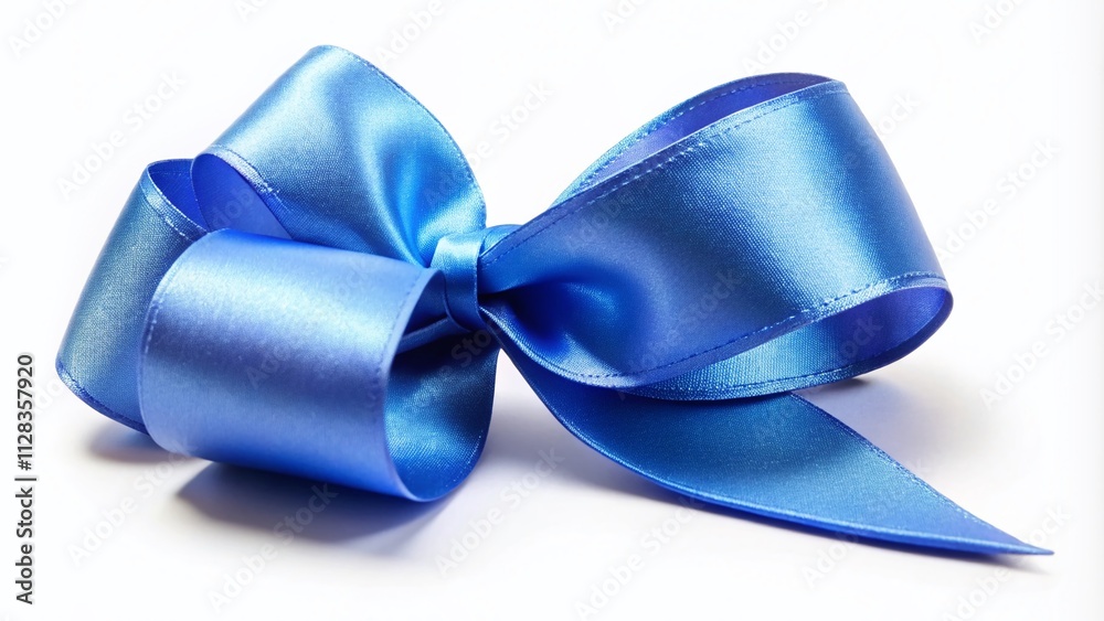 Shiny Periwinkle Blue Satin Ribbon Isolated on White Shiny Periwinkle Blue Satin Ribbon Isolated on White