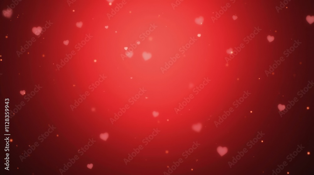 A dreamy backdrop filled with floating hearts, radiating love and warmth in soft red hues A dreamy backdrop filled with floating hearts, radiating love and warmth in soft red hues