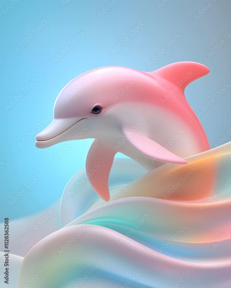 Graceful dolphin swimming in vibrant waves underwater fantasy digital art tranquil environment close-up view marine life concept Graceful dolphin swimming in vibrant waves underwater fantasy digital art tranquil environment close-up view marine life concept