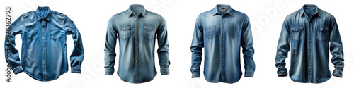 Wallpaper Mural Blue jeans shirt isolated on transparent background, Set of Torontodigital.ca