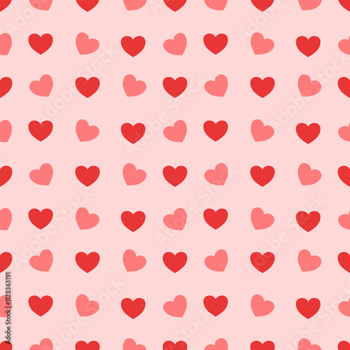 Valentine Seamless Pattern with Hearts