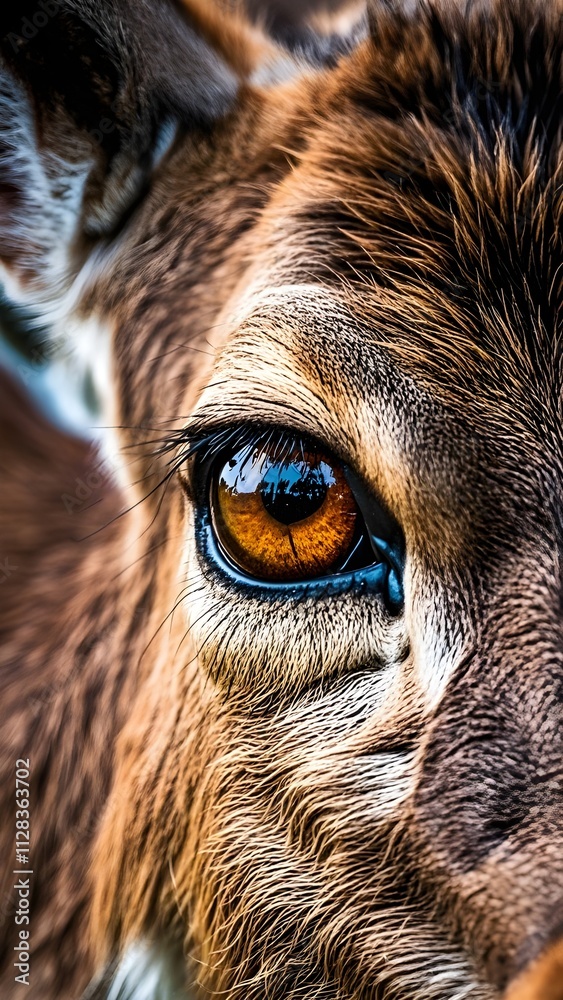Close up of an eye of a deer Close up of an eye of a deer
