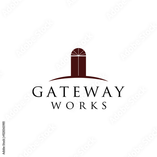 A dynamic and modern logo symbolizing open opportunities through gateways.