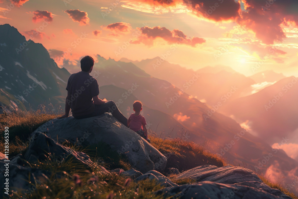 Fototapeta premium Acknowledging a Fathers Role in Imparting Wisdom