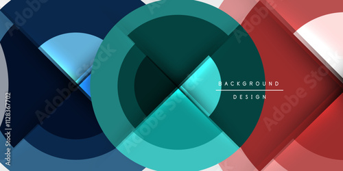 Techno circles and semi circles. Vector Illustration For Wallpaper, Banner, Background, Card, Book Illustration, landing page