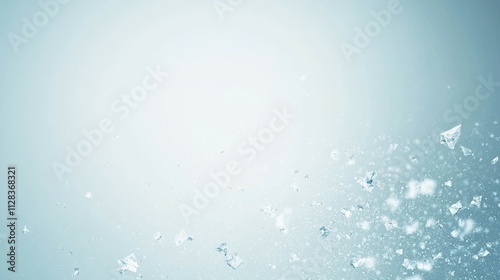 Wallpaper Mural Abstract image featuring floating ice shards against a soft blue background. Torontodigital.ca