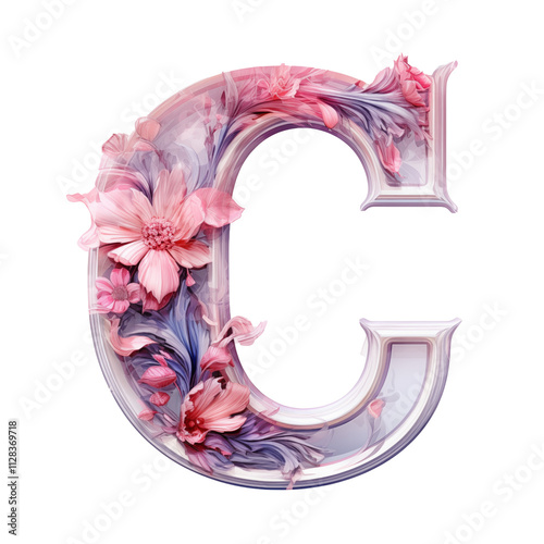 floral letter c