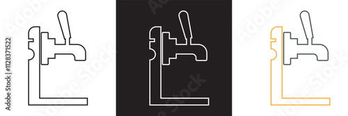 Beer tap icon . Vector illustration. isolated on white and black background. EPS 10