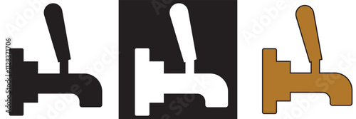 Beer tap icon . Vector illustration. isolated on white and black background. EPS 10