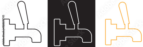 Beer tap icon . Vector illustration. isolated on white and black background. EPS 10
