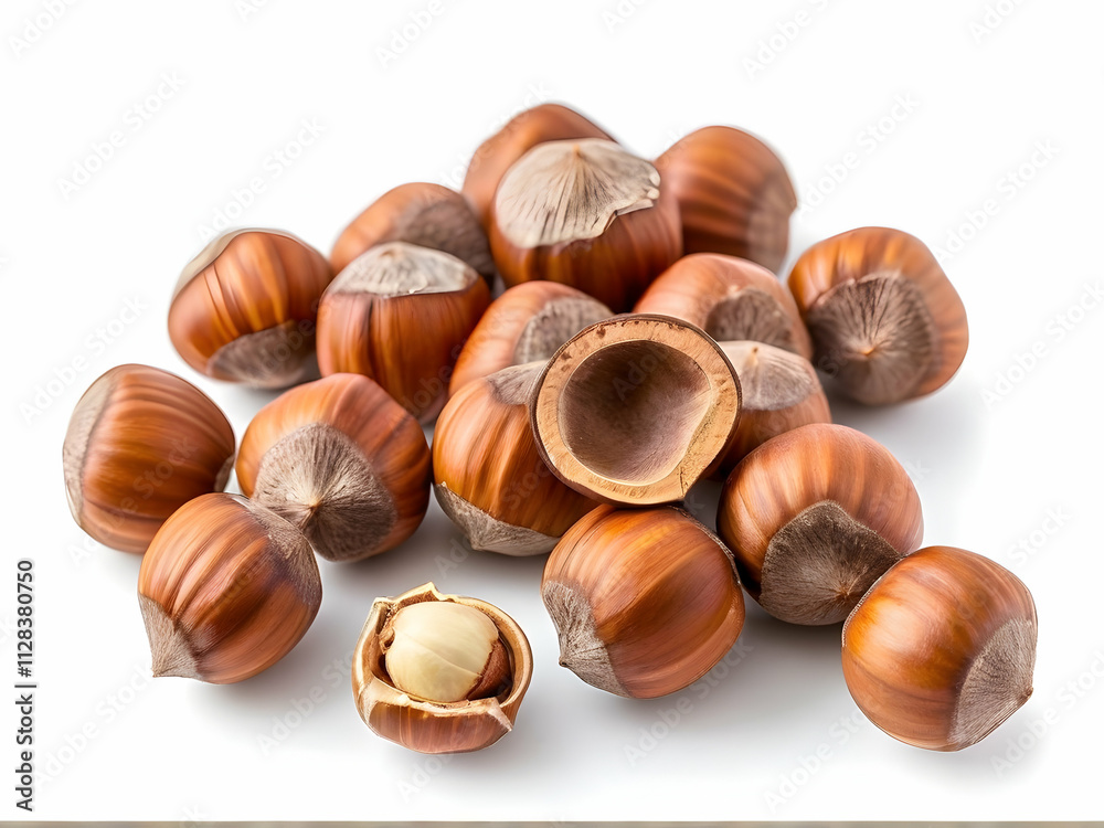 hazelnuts isolated on white background hazelnuts isolated on white background