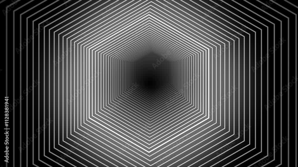 white color slowly moving 3d hexagon shape modern design Loop-able dark geometrical seamless background