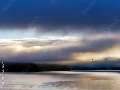 Autumn morning captures looking east along the jurassic coastline from Charmouth to West Bay in Dorset photo